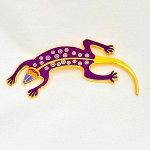 Vintage Laurel Burch Enameled Lizard Brooch/PIn
